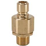 EA Series Brass Nipple with Male Thread, Valved